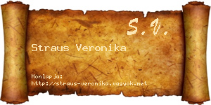 Straus Veronika névjegykártya